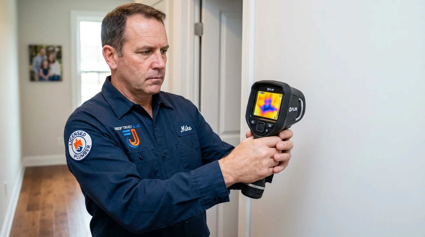 Thermal imaging leak detection by Johns Plumbing LLC in Mills River